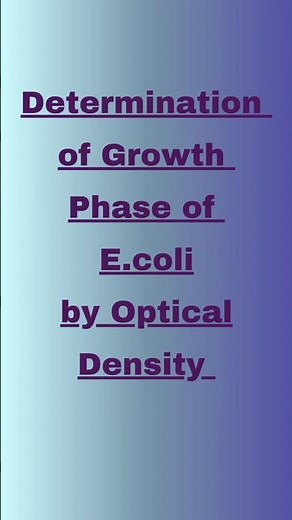Measuring bacterial growth by Optical Density#microbiology #shortvideo#practical