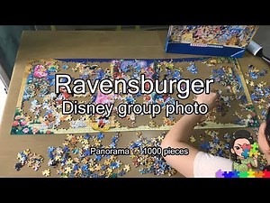 6. Ravensburger Puzzle 1000 pieces - Disney group photo [Jigsaw Timelapse]