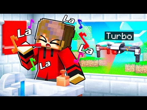 Usé un DRON para ESPIAR a FER en Minecraft!