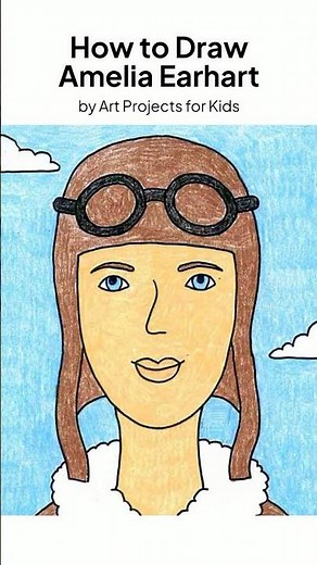 How to Draw Amelia Earhart