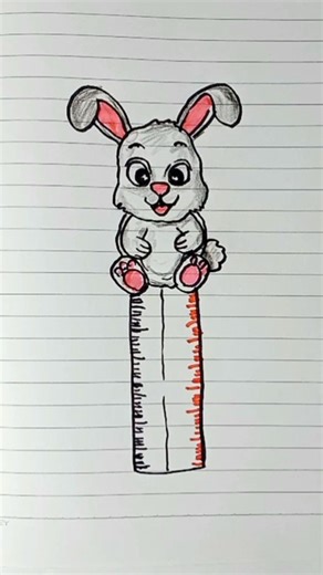How to draw a cute rabbit pattern ruler