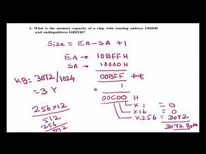 Calculating Memory Size | Problem Solving | 8086 | Number of Address Lines