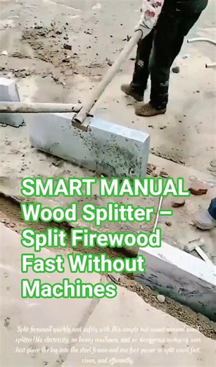 SMART MANUAL Wood Splitter – Split Firewood Fast Without Machines #building #tips #short
