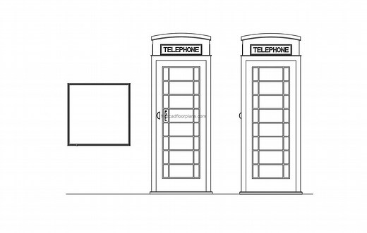 Phone Booth - Free CAD Drawings