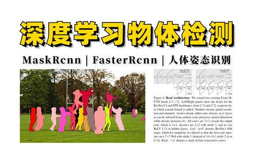 翻遍全网找不到比它更详细的【物体检测】实战教程了！MaskRcnn网络框架源码详解，人体姿态识别demo带你练手！RCNN/Resnet/神经网络与深度学习