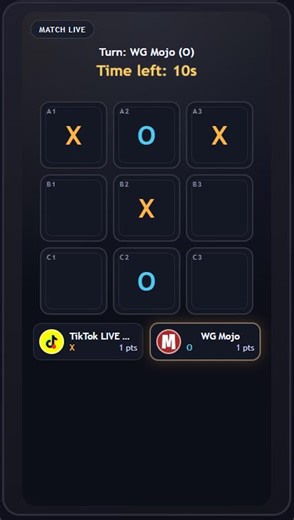 Tiktok LIVE Tic-tac-toe (noughts & Crosses) Interactive Overlay/widget for Tikfinity | Windows | Single-file HTML Game for Streamers - Etsy