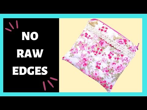 Sew a Zipper Pouch Without Raw Edges : step by step sewing projects for beginners