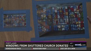 Stained glass windows from closed church find a new home