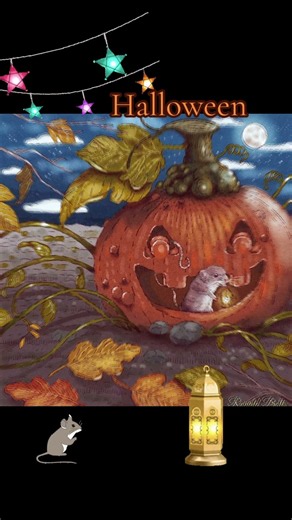 #jackolantern #pumpkin #halloween #fieldmouse #fall #artshorts #viral #trending #mouse #art #autumn