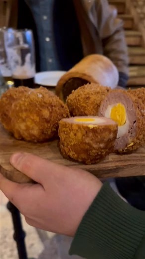 Our scotch eggs aren’t real double the size, but our Farmer’s Pint is a pint and a half because farmers get thirstier ..come in for a Farmer’s Pint or order your Farmer’s Pint glass from @hawkstone #backbritishfarmingdrinkhawkstone | The Farmer's Dog Pub