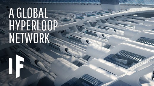 How could travel become instantaneous if Earth had a global hyperloop network?