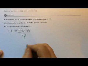 Aleks Setting up a one-step unit conversion