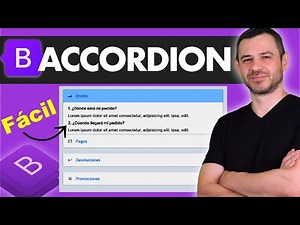 Como crear sección de preguntas con Bootstrap 5 (accordion)