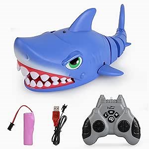 Remote Control Shark for Kids,RC Big Mouth Shark Toy Interactive Dancing Programming Electronic Chomping Action Programmable Pets with Sound for Boys and Girls Age 6, 7, 8, 9, 10 Gifts