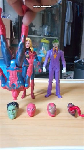 Spiderman vs Hulk vs Iron Man vs Venom head | Marvel Toys #trendingshorts #animation