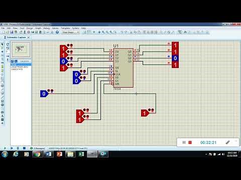 Working of Universal Shift Register and Implement it using 74194 IC in Proteus