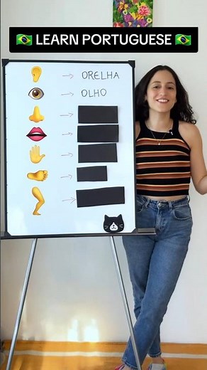 🤓 Body parts in Portuguese!#languagelearning #language #vocabulary #learnportuguese #portuguese