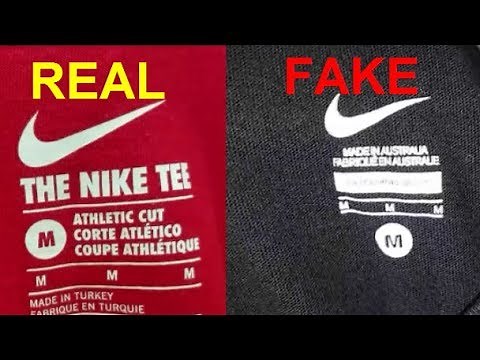 How to spot fake Nike T shirt. Real vs fake comparison