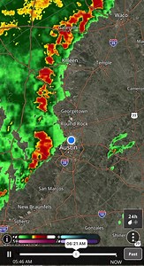 Quick batch of storms moving through Austin this morning. | Allison Miller