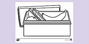 Packed Lunch Colouring Sheet