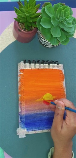 Golden Hour Painting That's Actually Easy #painting #acrylicpainting #tutorial