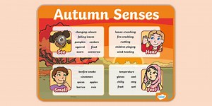 Autumn Senses Word Mat