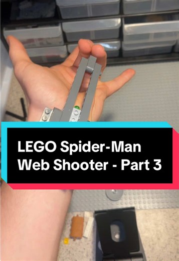 Day 3 of building a LEGO Spider-Man web shooter! #customlego #spiderman #legodesigner #legobuild #afol
