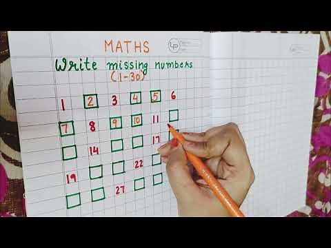 Write the missing numbers 1 to 30|| Maths missing numbers