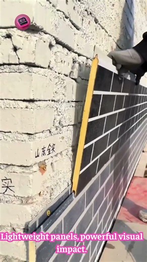 WOOD BRICK WALL PANELS — lightweight timber design creates authentic masonry look #RuralBuild