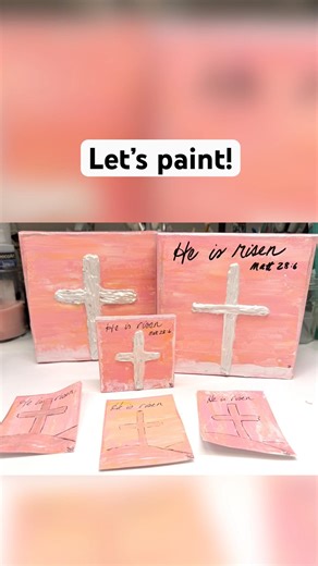 Fast 30 minute cross painting #acrylicpainting #paletteknifepainting #easyart #diy