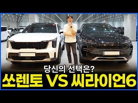 비야디 씨라이언6 vs 기아 쏘렌토 중형 하이브리드 SUV 뭐 살까? | 가격 차이가 1,000만원?