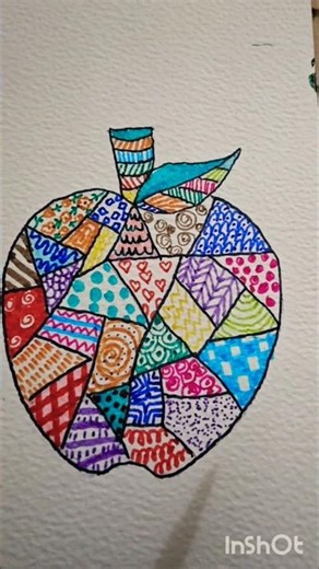 #patterns #apple drawing with patterns #sketchful #drawing #artwork #how to make colourful patterns