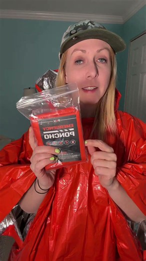 It’s so smart to have an emergency poncho blanket with you while hiking