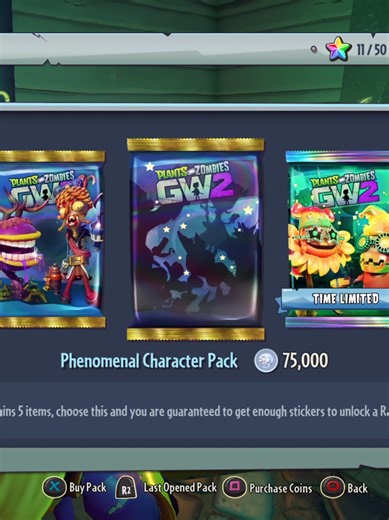 Daily Sticker Pack Collection in Plants vs. Zombies GW2 Pt. 5