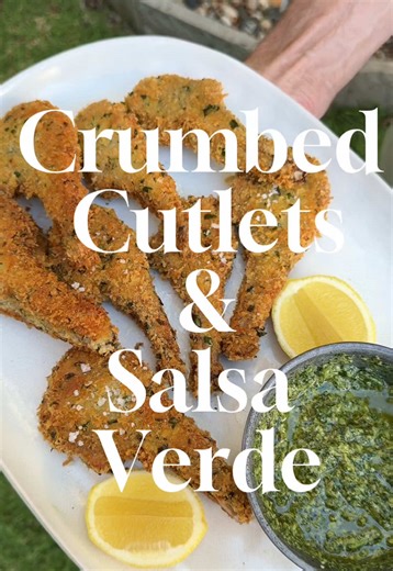 Crumbed Lamb Cutlets with Fresh Salsa Verde Recipe