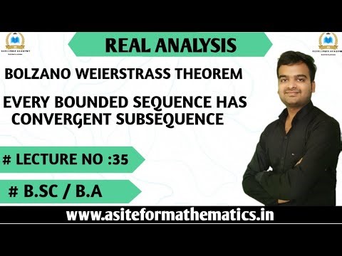 Bolzano weierstrass theorem || Bounded sequence of real numbers has a convergent subsequence ||