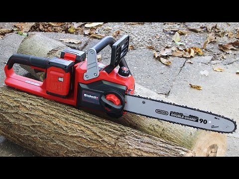 Einhell GE-LC 36/35 Li Power X-Change 36V Cordless Chainsaw Power Demonstration