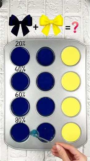Indigo to Yellow Color Blend Palette #colormixing #colormix #colorpalette #artshorts #asmr #art