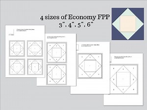 Economy Quilt Block Pattern, Foundation Paper Pieced, FPP, Square in a Square, Mini Block, Small Quilt, PDF Download, 3-inch, 4-inch, 5-inch - Etsy