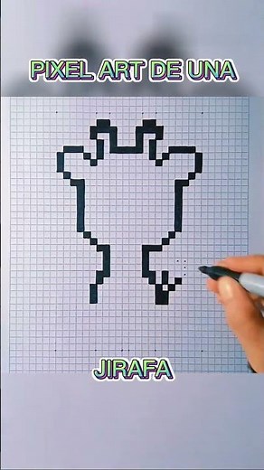 Como dibujar una JIRAFA en pixel art