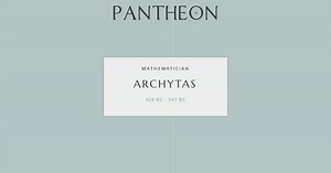 Archytas Biography | Pantheon