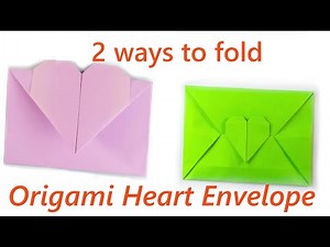 How to Make an Origami Heart Envelope | Easy Paper Folding Tutorial