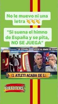 💥BRUTAL💥 About the booing of the Spanish national anthem at the Copa del Rey final