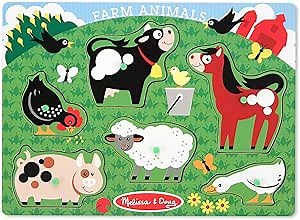 Farm Animals Peg Puzzle