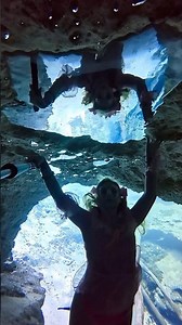 Pretty cave 🖤 #underwater #underwatercave #freediver #freediving