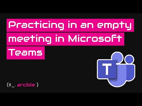 Practicing in an Empty Meeting with Microsoft Teams | Microsoft Teams Tips #1