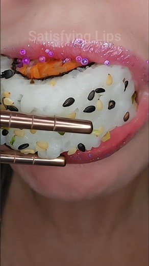 ASMR Satisfying Eating! Whats Your Favourite Sushi #asmr #asmreating #satisfyinglips