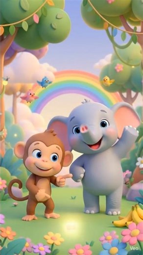 Elephant & Monkey Fun Story 🐘🐒 | Kids Cartoon Short