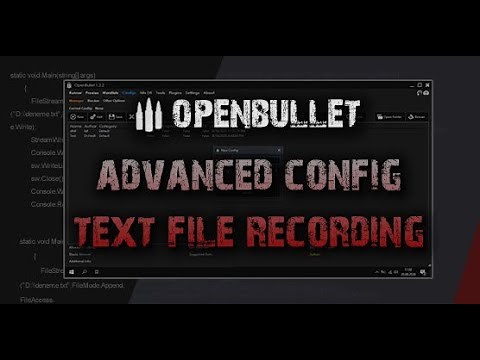 OpenBullet Advanced Config - Text File Recording