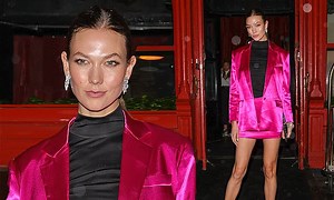 Karlie Kloss showcases her long at the Frame x Ritz Paris party